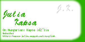 julia kapsa business card